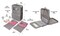 Badger Basket Pack Pretty Double Doll Carrier with 2 Sleeping Bags for 18-inch Dolls -Gray/Stars